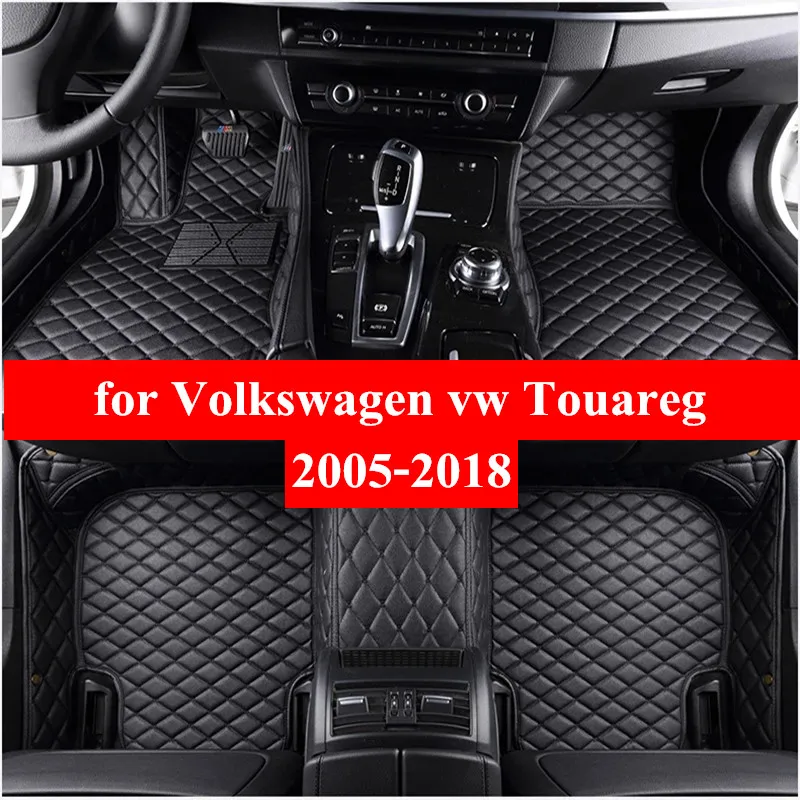 

Автомобильные коврики для Volkswagen VW Touareg 2009-2018, кожаный коврик для вспышки, индивидуальные подкладки для ног, искусственные автомобильные чехлы