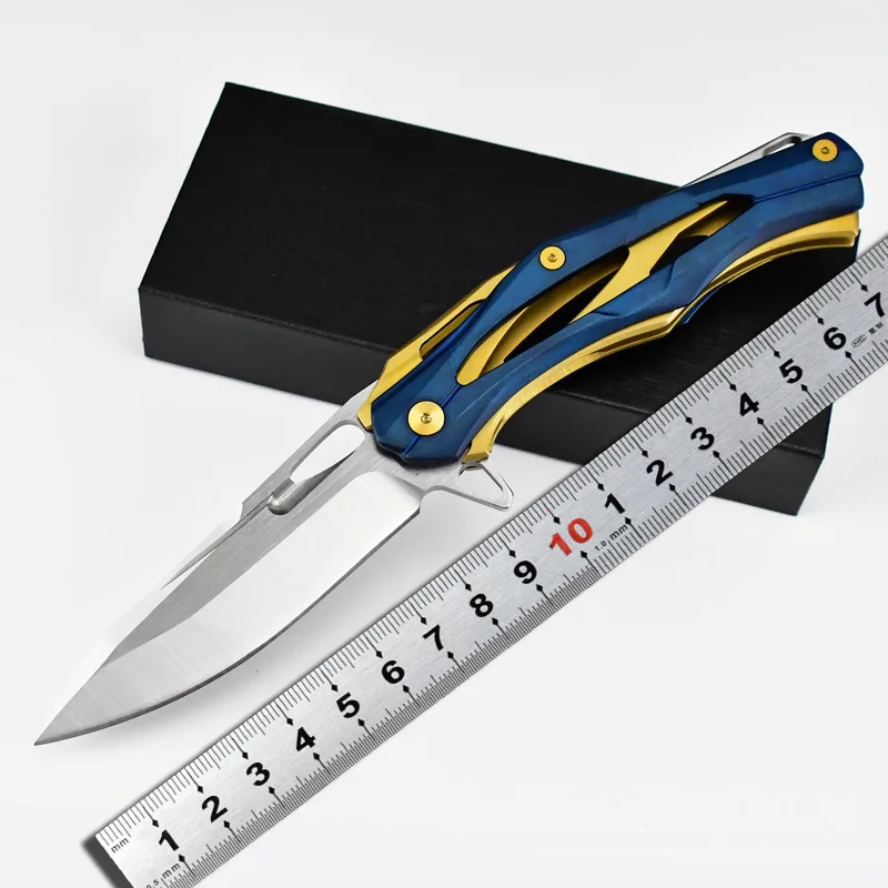 High-quality bearing quick-opening folding knife, outdoor camping, fishing, self-defense folding knife, sharp all-steel knife