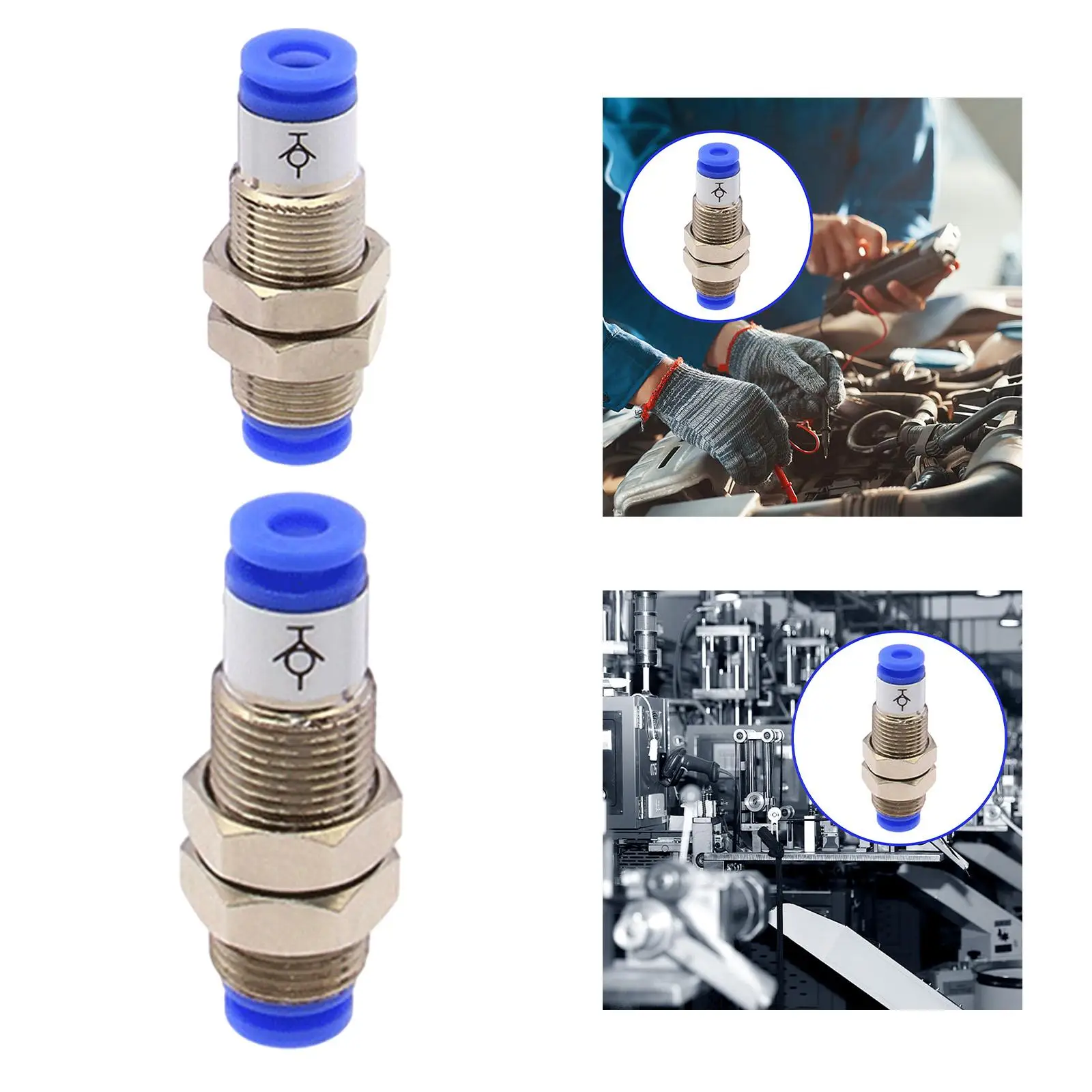 

Pneumatic Tube Fitting Quick Connector 4mm/6mm Easy to Replace Versatile Flexible Straight Air Water Line for Air Compression