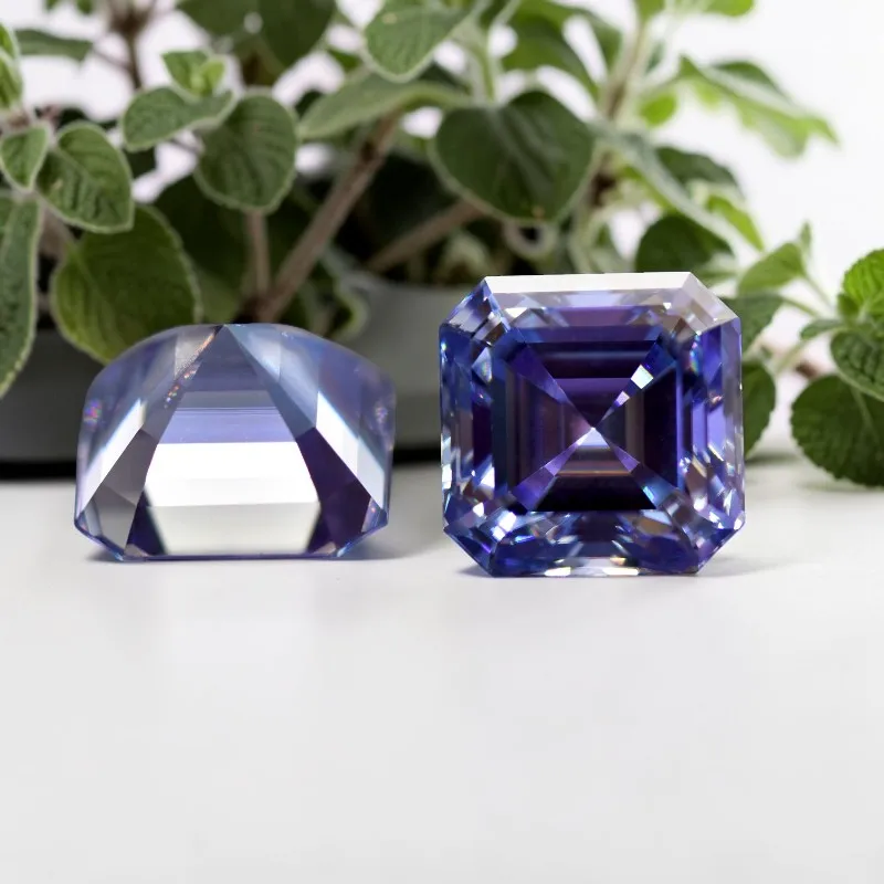 Moissanit-Steine in Verschiedenen Farben Asscher-Schliff VVS1 Hochwertige Lose Edelsteine für Maßgefertigten Schmuck – Detail 2
