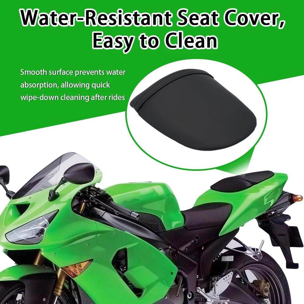 Motorcycle Black Rear Passenger Seat Pillion Cushion Fit For Kawasaki Z750 Ninja ZX6R NINJA ZX636 2003 2004 Z1000 2003 - 2006 - view 3