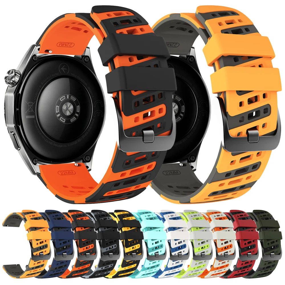 22mm weiches Silikonarmband für Samsung Galaxy Watch 3 45mm 46mm/Gear S3 Ersatzband für HUAWEI GT 6 5 4 Pro Runner 2 Armband