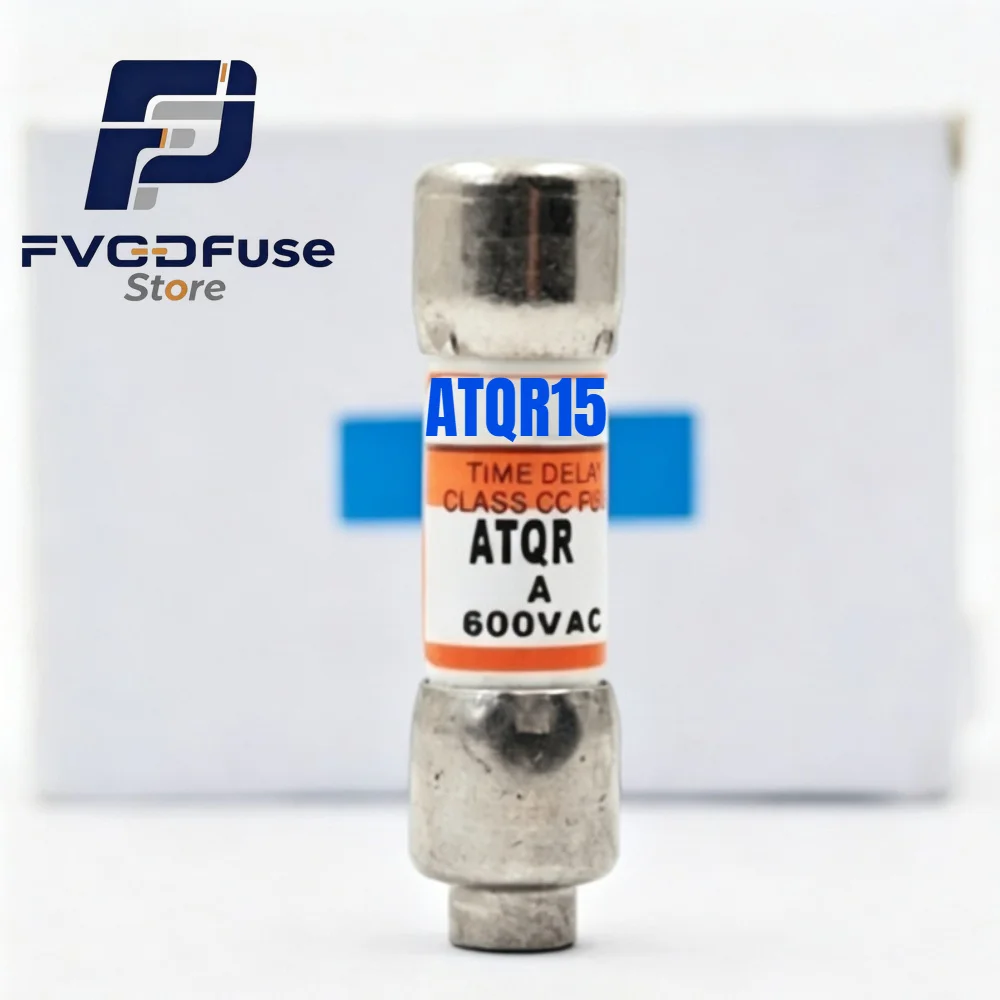 10PCS OEM ATQR15 ATQR‑15 15A 600VAC 300VDC Time‑Delay Class‑CC Rejection Fuse