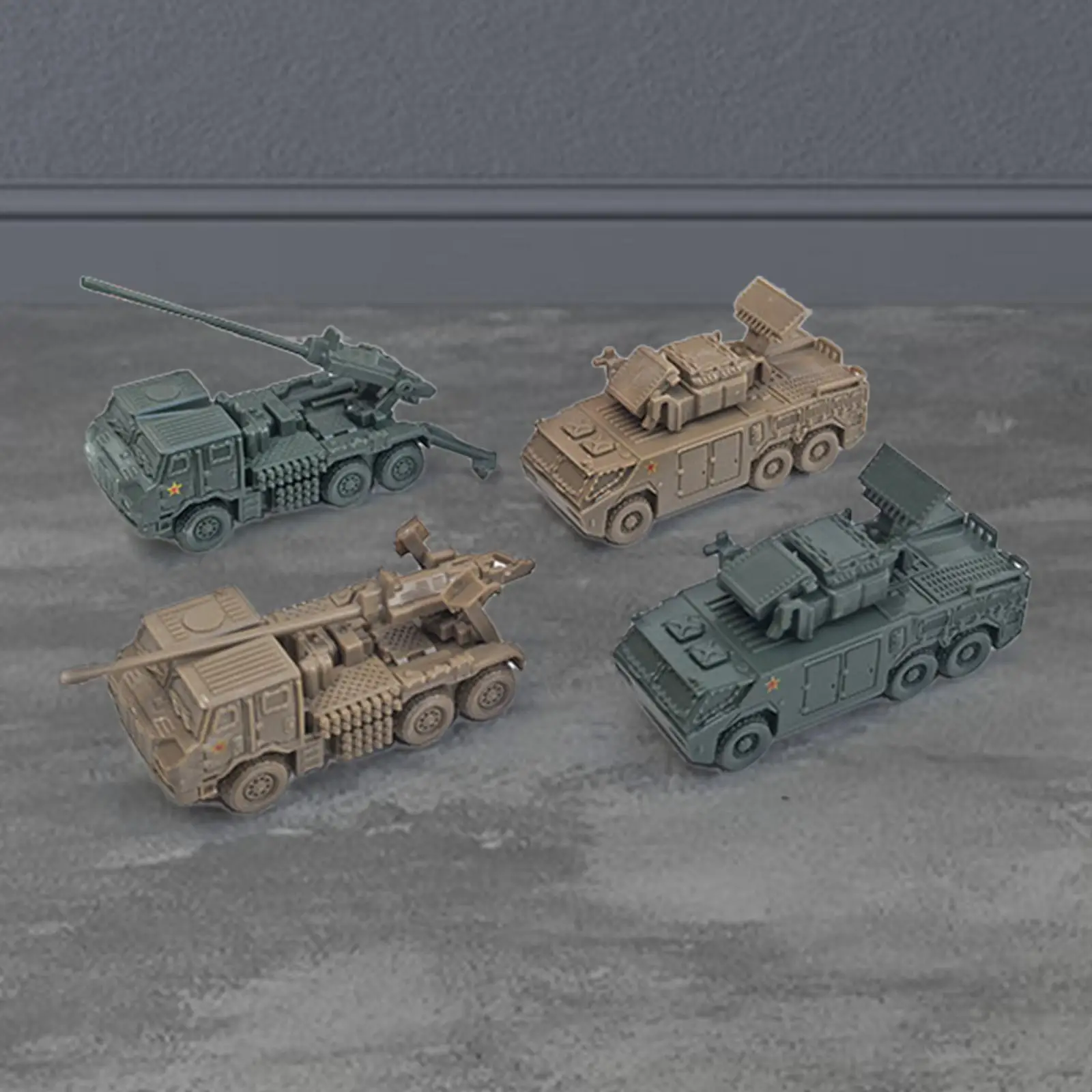 

4 шт. 1:144 Сборная модель автомобиля, 4D современная модель грузовика, миниатюрные строительные комплекты, коллекционные предметы для детей, мальчиков