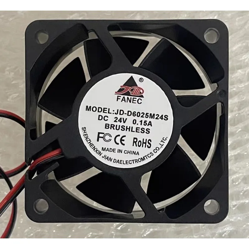 New Cooler Fan for JD-D6025M24S DC24V  0.15A Inverter Cooling Fan 6cm 60 * 60 * 25mm
