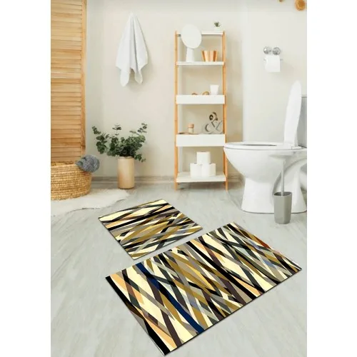 Ardizayn Vivid color Slip-Resistant, Not Peel Leather Outsole 2'li Bath Mat (60X100-40X60)