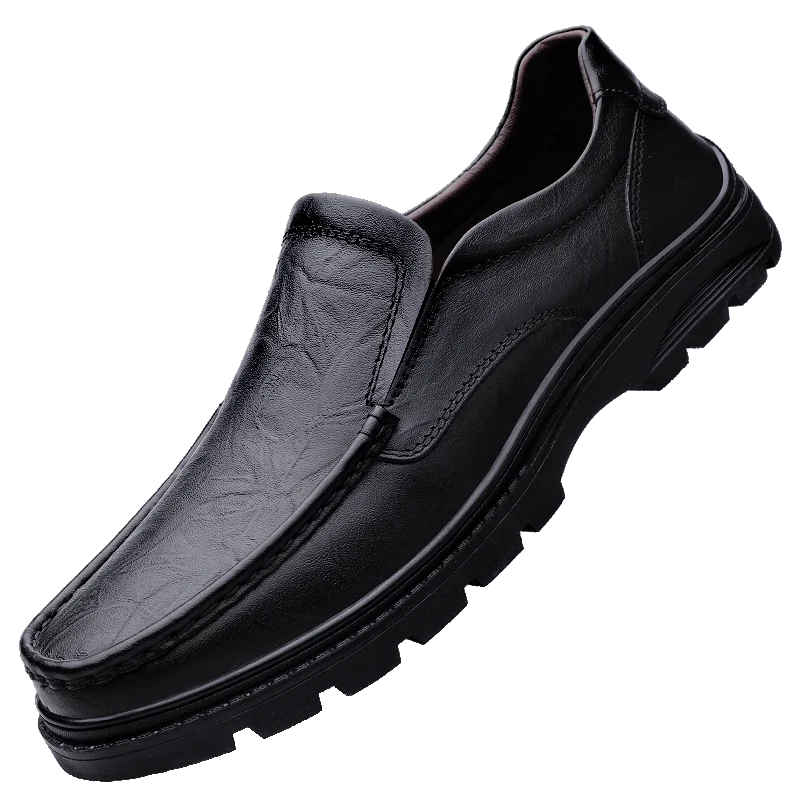 

2025 New Fashion Business Travel Conference All-season Genuine Leather Rubber-soled Durable Soft-soled Leather Shoes Men Shoe