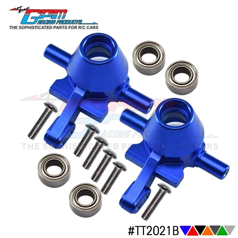 

GPM TT02/TT02T Aluminum Alloy one piece Front Steering Cup Bearing -1 Pair # TT2021B