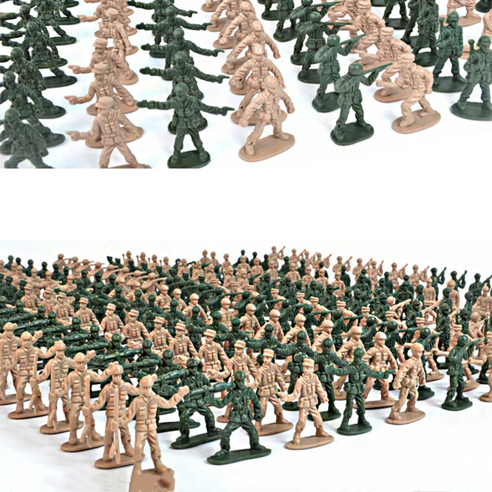 100Pcs Toy Soldiers Model Sand Table Games People Figures Playset Kids War Game Model Building Building Kits Accessories