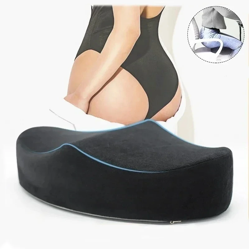 Office Chair Cushion Car Seat Memory Foam Buttock Pillow Orthopedic Cushion for Seat Ergonomic Hips Support Sitting Cushions