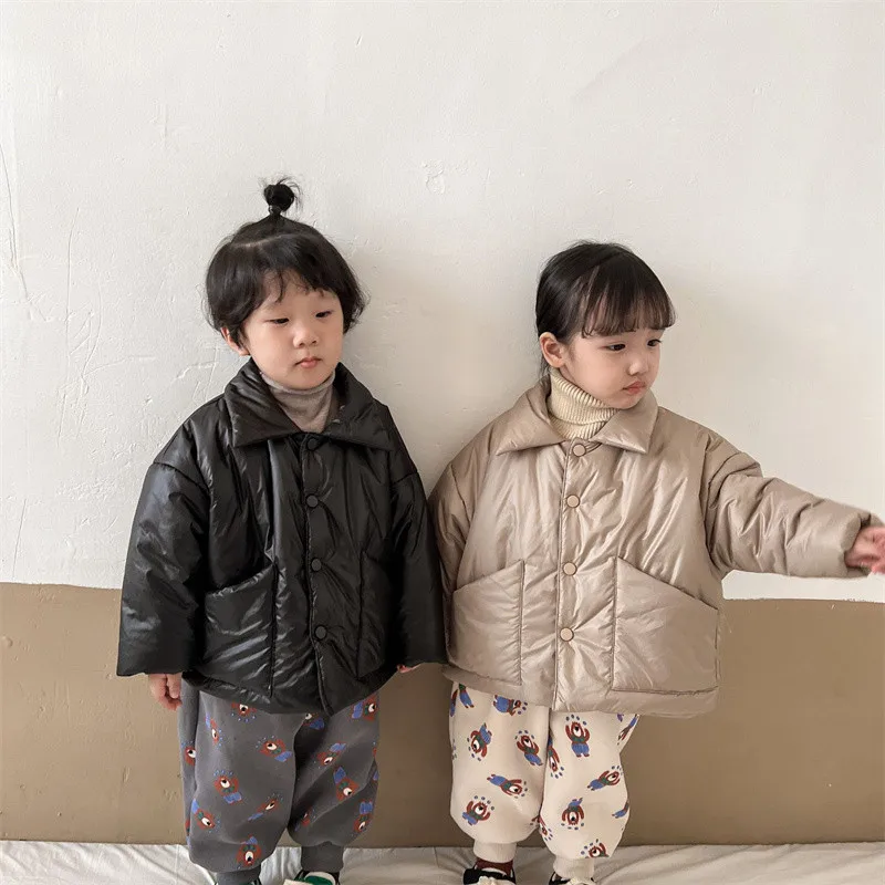 

Boys Coat Jacket Cotton Outerwear 2023 Popular Thicken Velvet Winter Warm Furs Fleece Children's Clothing