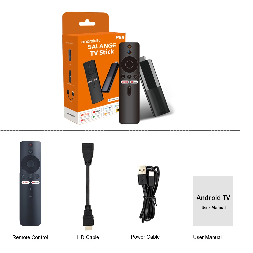 Android 14 ATV Smart TV Stick Support 8K Video 4K BT5.0 WiFi 6 Allwinner H618 Quad Core Cortex A53 Voice Remote Smart TV Box