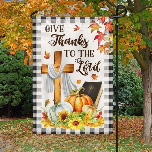 Fall Flag Give Thanks to The Lord Thanksgiving Flag Graden Flag XXH LLP LLX uui