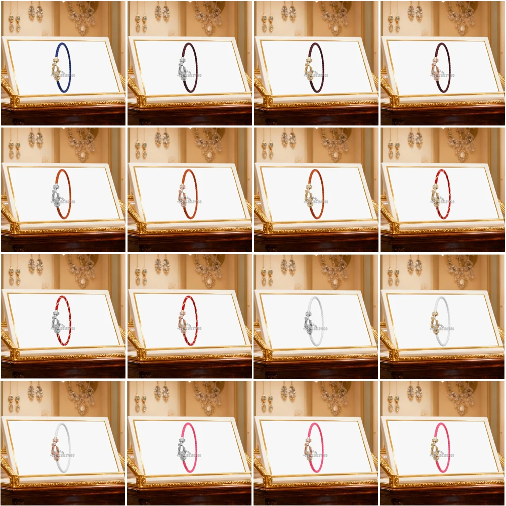 

Gryan New 925 Silver M Size Half Zircon Horseshoe Nylon Bracelet female Suitable Daily Wear Party Gifts Luxurious Couple Jewelry