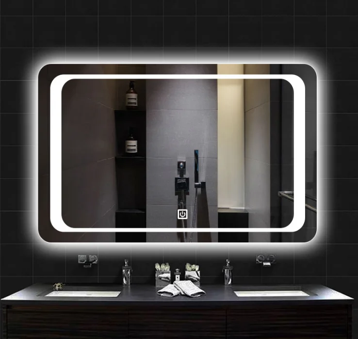 Vanity Mirror LED Illuminated Anti Fog Bathroom Mirror With Sensor Touch Switch