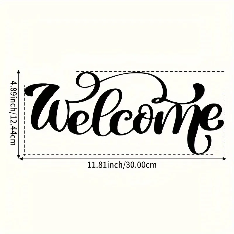 Stunning Welcome Metal Wall Art Sign - Durable Iron Decorative Plaque for Home and Garden with Rustic Finish - Weather Resistant