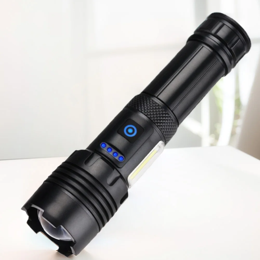 

Powerful LED Flashlight High Lumen Flashlight USB Rechargeable 3 Modes Super Bright LED Torch for Outdoor Fishing