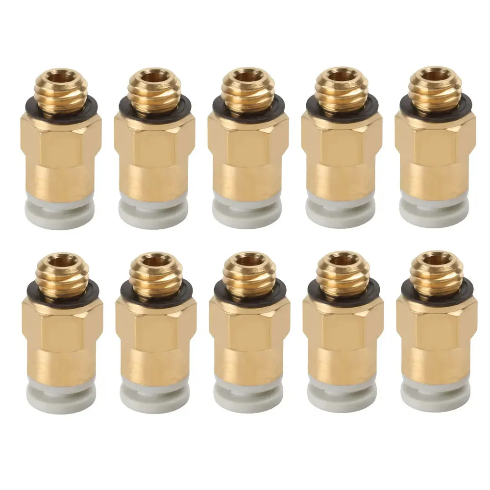 M6 Pneumatic Quick Connector KJH04-M6 Mini Brass Pneumatic Connector Quick Joint for 3D Printer Parts Small Pneumatic Connector