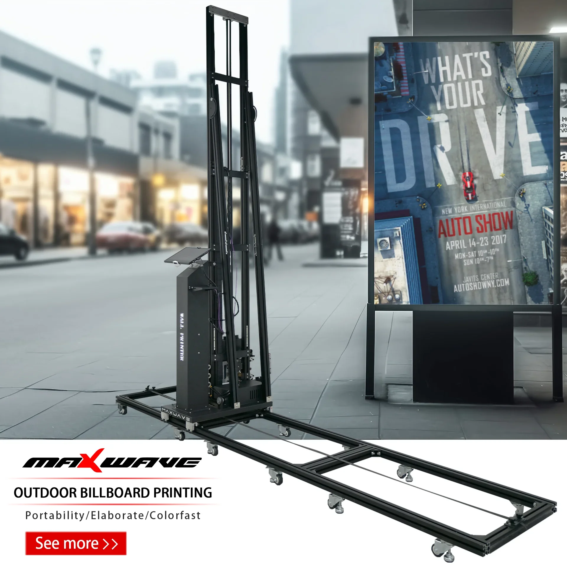 Mini Printers Transportable Wall Drawing Machine Touchscreen UV Printer CMYKW Colorful