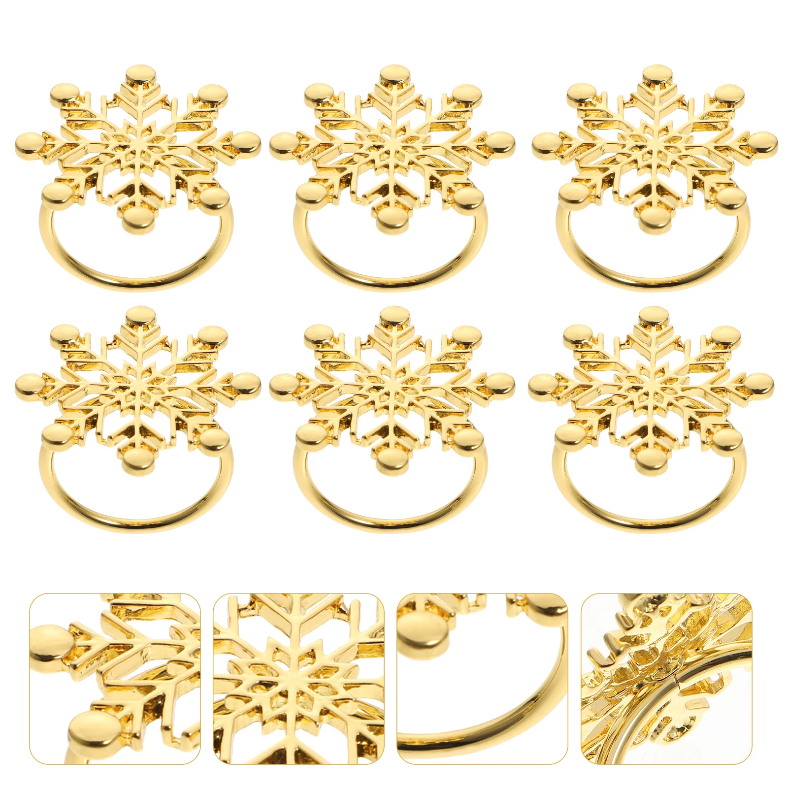 6 قطعة حامل مناديل عيد الميلاد ملحقات طاولة عيد الميلاد الأنيقة لتزيين العشاء ديكور المنزل الاحتفالي مشبك منديل عيد الميلاد