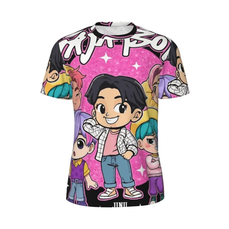 Camiseta gráfica KPop Demon Hunters para mujer, ropa de calle coreana de moda con lindos estampados de tigre Derpy para entusiastas de la moda de verano