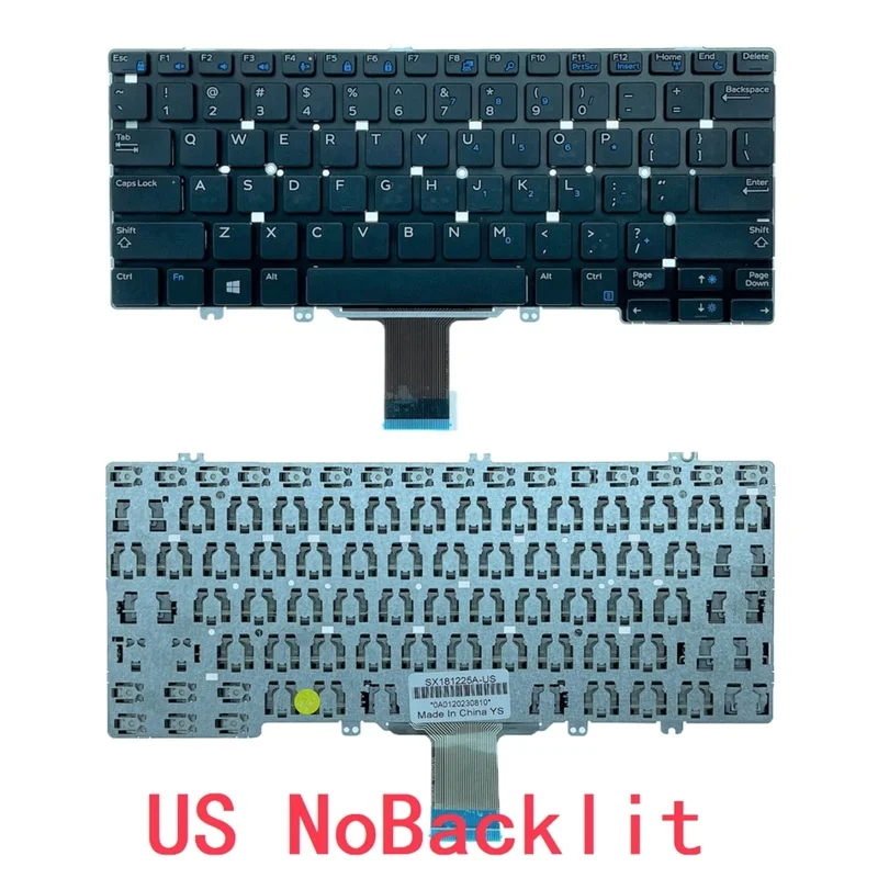 New US Spanish Latin UK Laptop Backlit Keyboard For Dell Latitude E5280 5288 5289 7280 E7380 E7220 0GDRR0