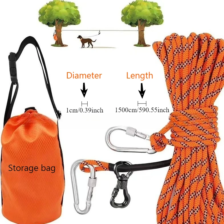 Outdoor Camping Reflective Dog Leash Multi-Color Adjustable Walking Leash For Dogs