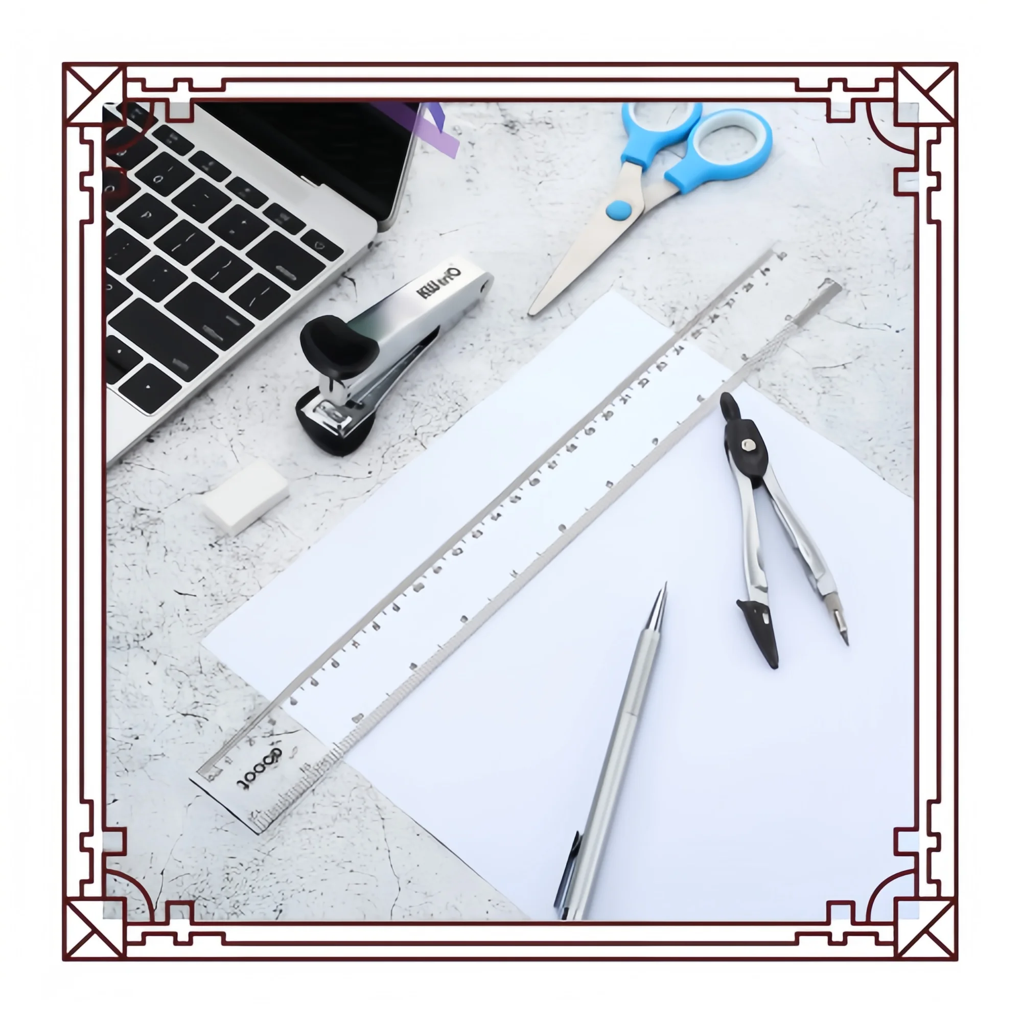 2パック 12インチ プラスチック定規 - 学校やオフィス用の透明な直定規