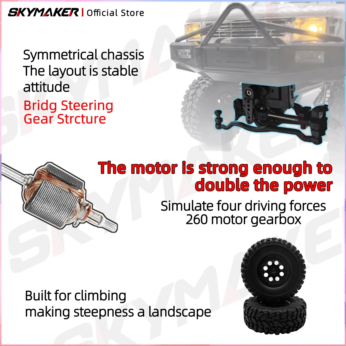 WPL C64-1 RC รถ 1:16 Hailax 2.4G 4WD รีโมทคอนโทรลรถบรรทุกควบคุม LED Light ไฟฟ้าของเล่น Off-รถโหมด