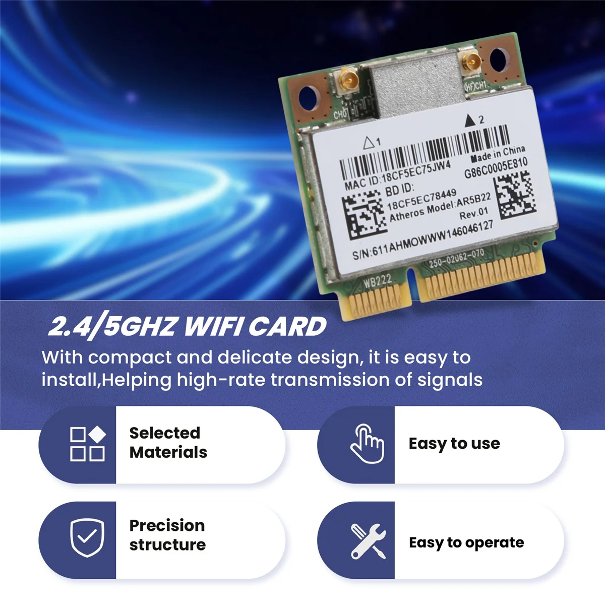 AR5B22 2.4/5GHz Dual Band Wifi Card 802.11Ac Bluetooth 4.0 nirkabel WLAN Card untuk Lenovo Y400 Y500 Y410P S215 U330 U430