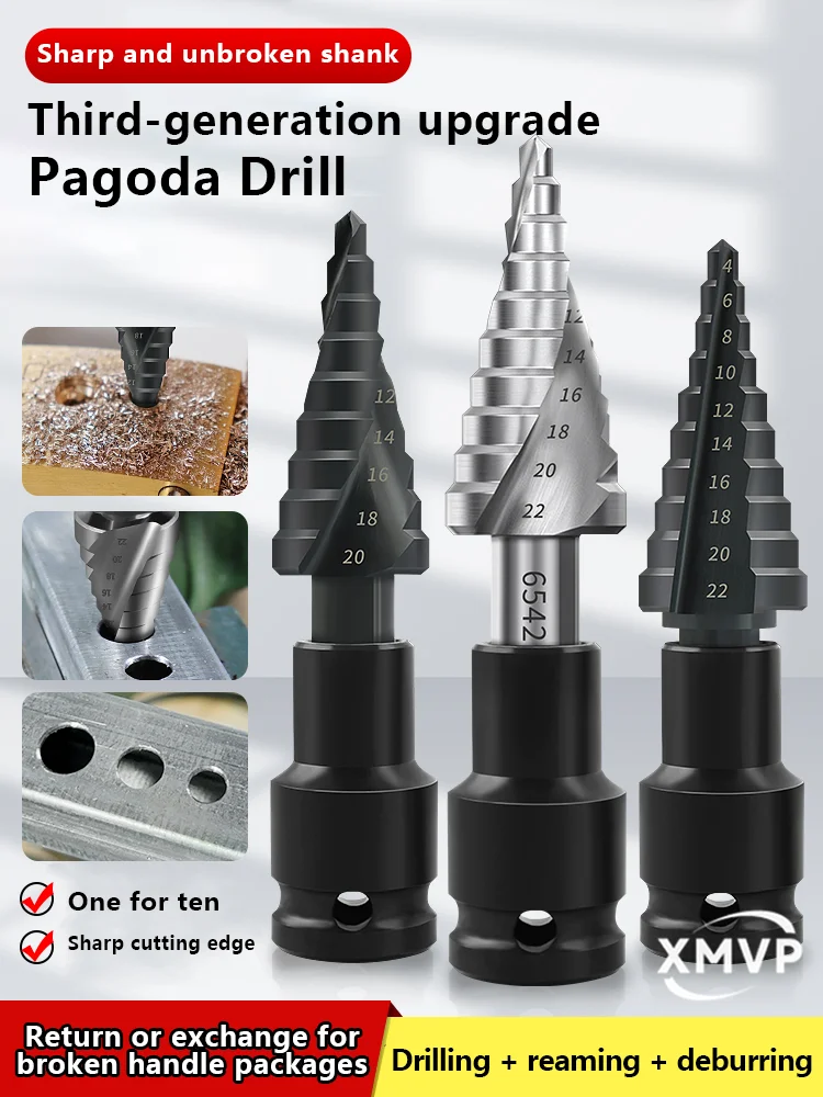 

Baota Drill bit, stainless steel reaming drill bit, metal iron plate hole opening and drilling Special high-hardness step drill