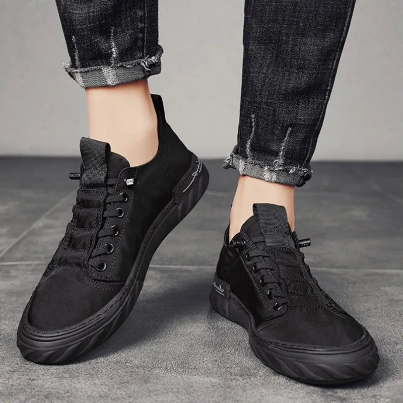 2026 New Summer Breathable Ice Silk Cloth Casual Man Shoes Student Trendy Comfortable Board Shoes for Man Canvas Men Sneakers