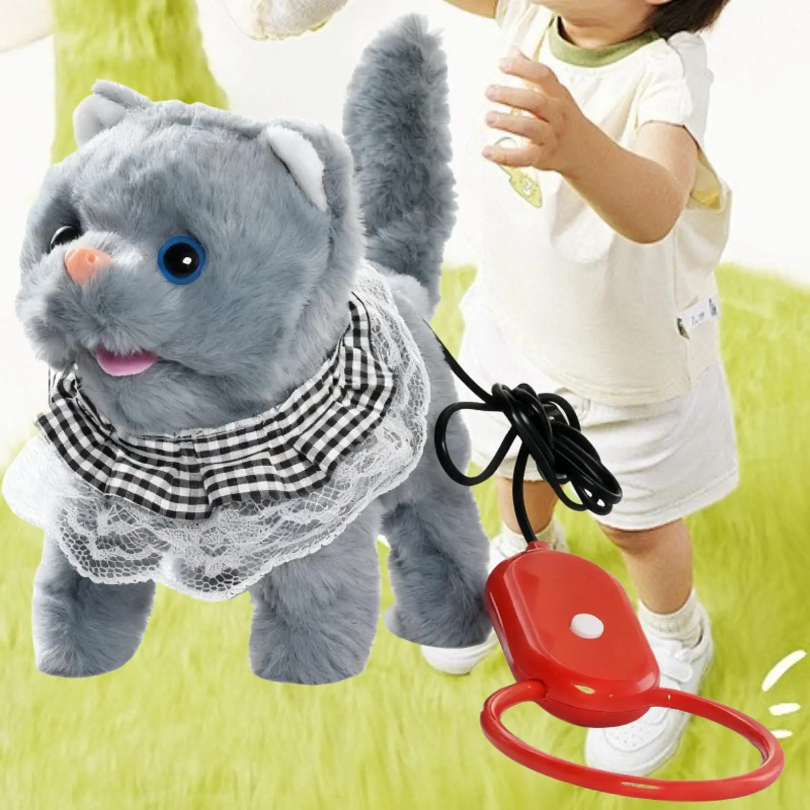 ウォーキングキャット 電子ペット ぬいぐるみ 軽量 カワイイ 鮮やか インタラクティブ ぬいぐるみ 子供 女の子 男の子向け