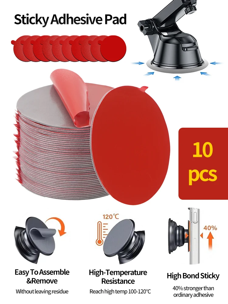 Tampons adhésifs Double face, bande de montage pour caméra de tableau de bord, tasse de remplacement, Base adhésive pour support de téléphone