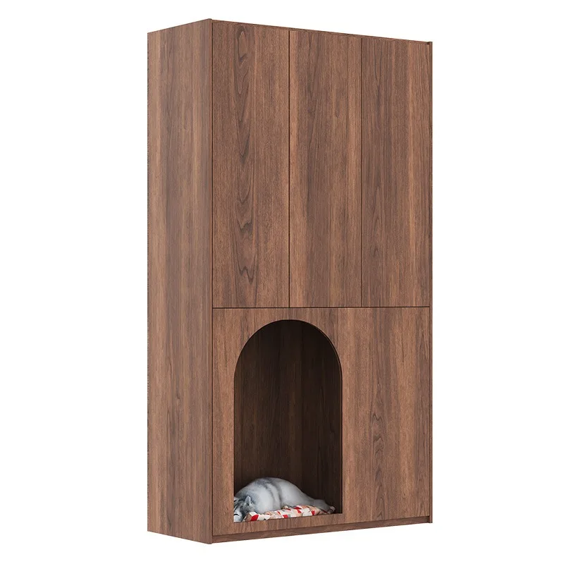 Solid wood kennel dog villa dog cage house locker, storage cabinet side cabinet, integrated cabinet multi-functional dog room