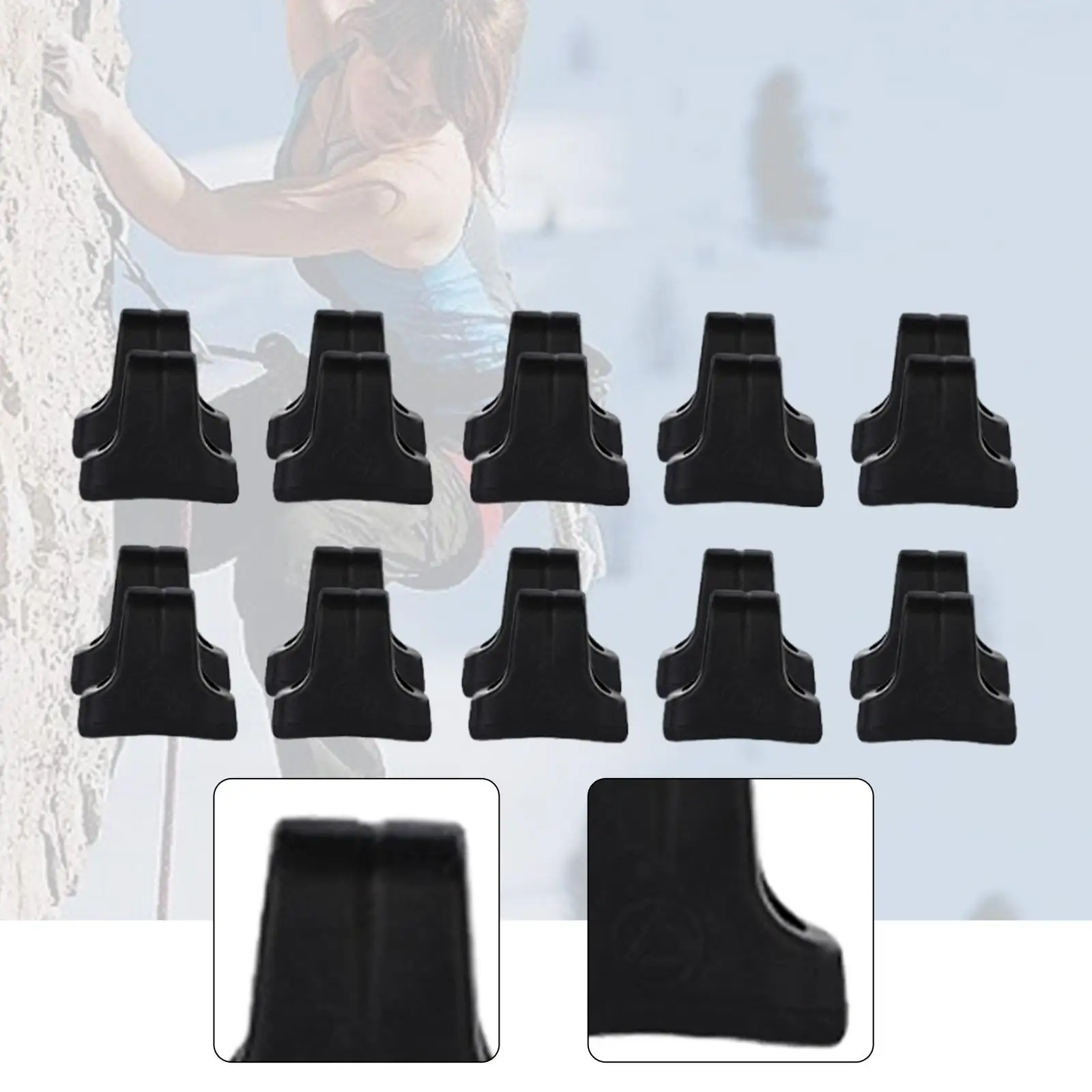 Climbing Carabiner Ring Rope Gripper Locking Stopper Kit for Cave Exploring Rappel and High Altitude Work