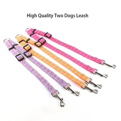 Two DOGS Leash Double Twin Lead Walking Leash Two Pets Cats Dual Couple Dog Leashes Nylon V Shape Leash for dog cat