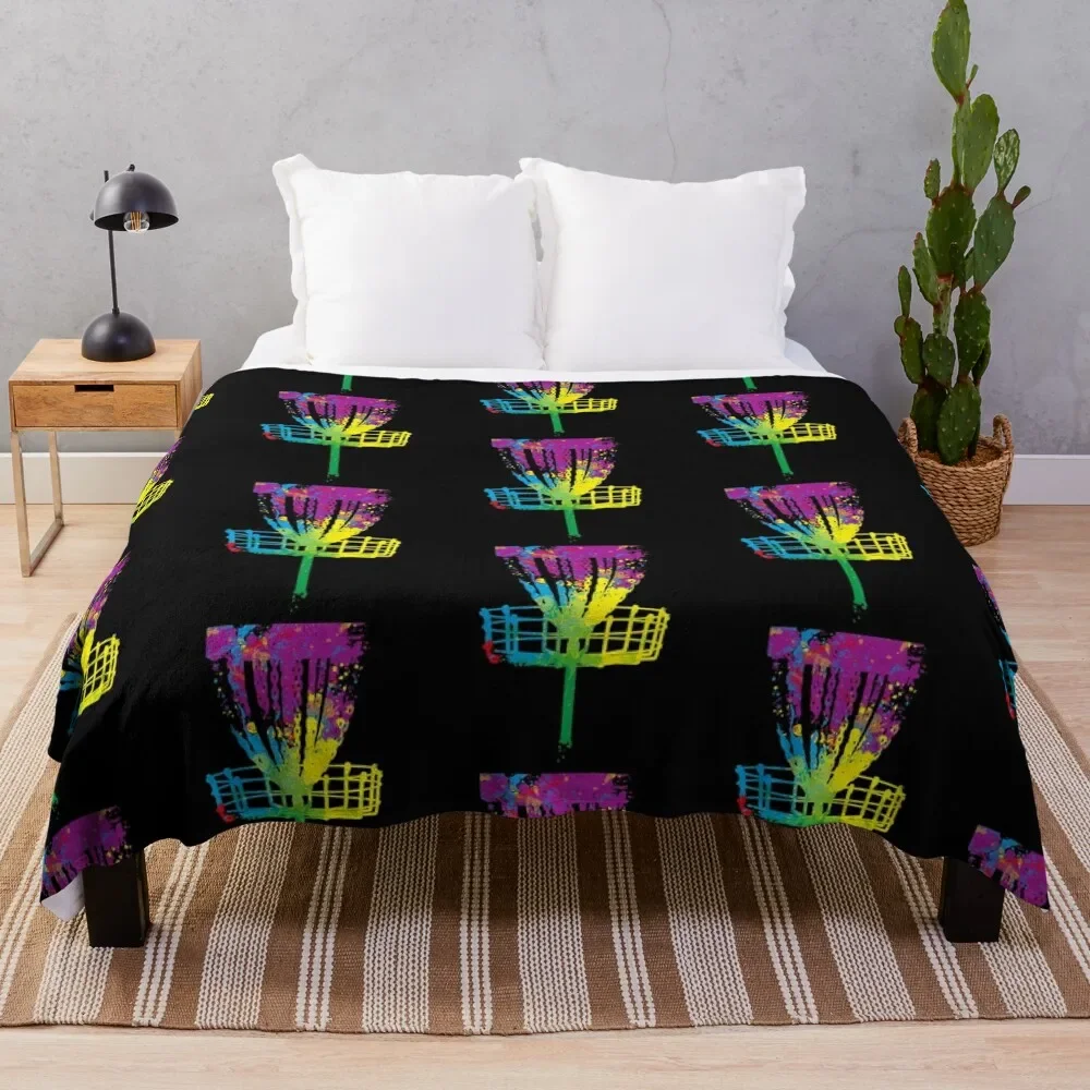 Splash Disc Golf Throw Blanket Decorative Beds Soft Big Blankets