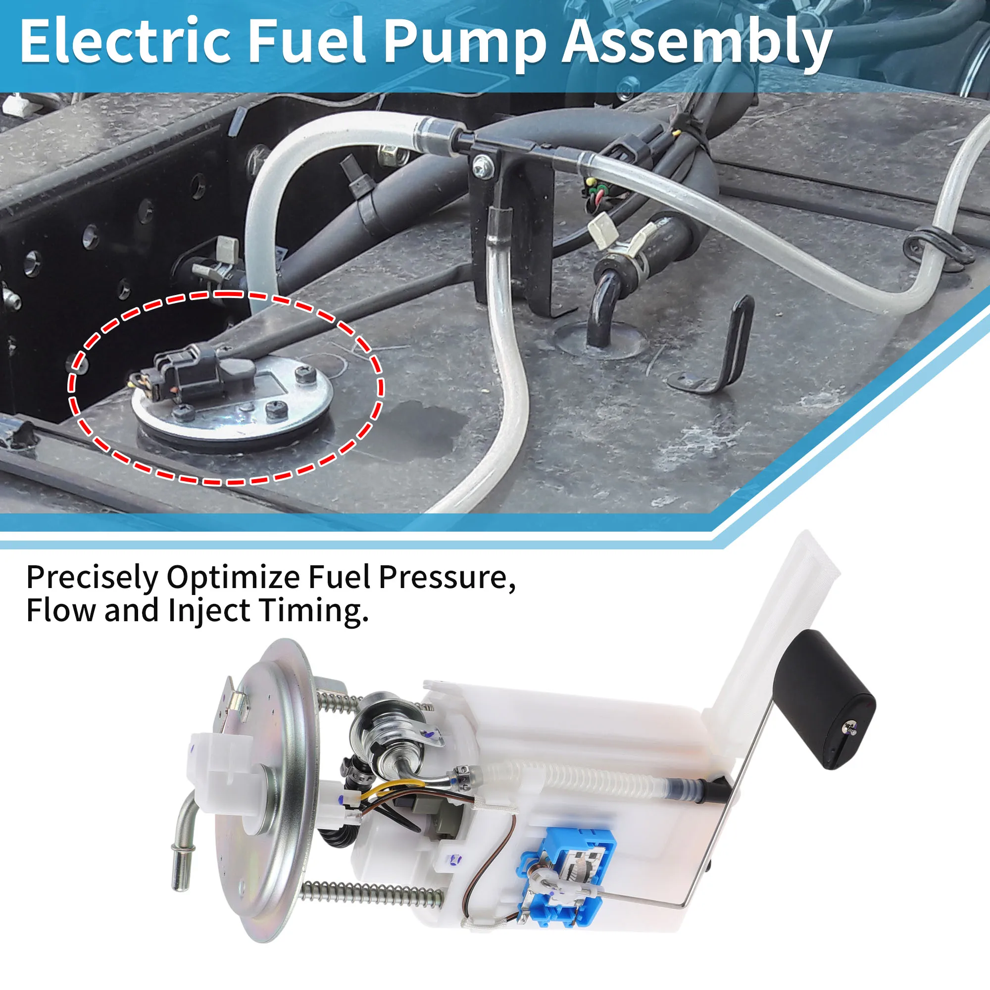 

X Autohaux Electric Fuel Pump Assembly No.E8819M/311102H000 Fuel Filter Pump Module for Hyundai Elantra 2007-2012