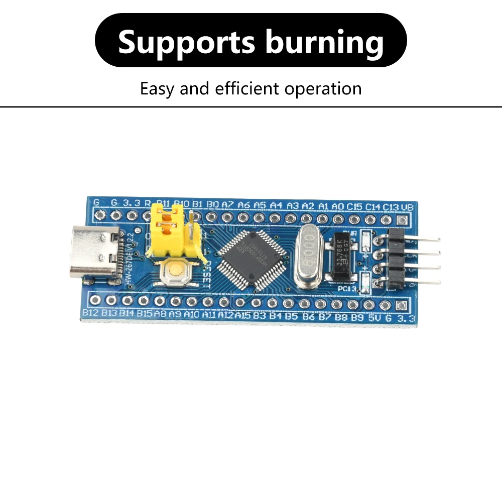 Typ C STM32F103C8T6 Mikrocontroller-Entwicklungsplatine, unterstützt das Brennen der Mindestsystemplatine, Lernkernplatine