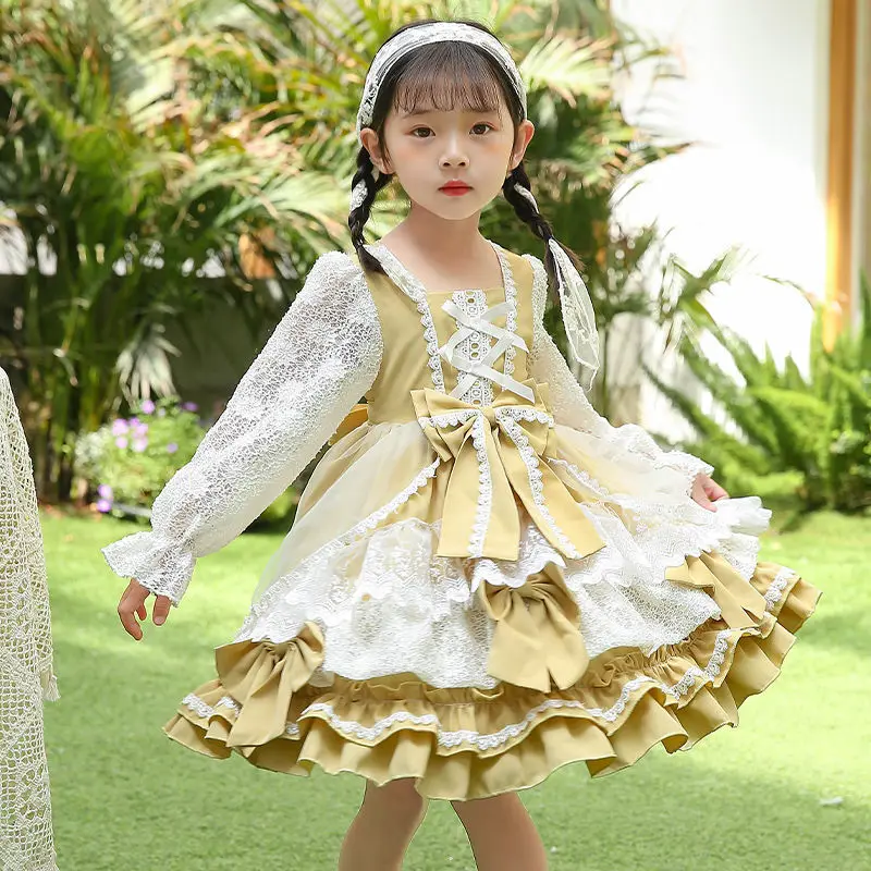 Lolita Girls' Princess Skirt Autumn 2025 New Children's  Skirt Girls'  Dress  Dress Women