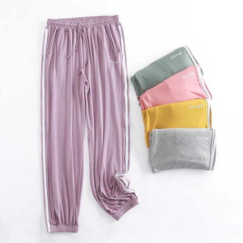 Modal Sports Pants Women's Spring Summer Loose Versatile plus Size Home Sleep Trousers Harem Casual Thin Yoga Cuffed Pants