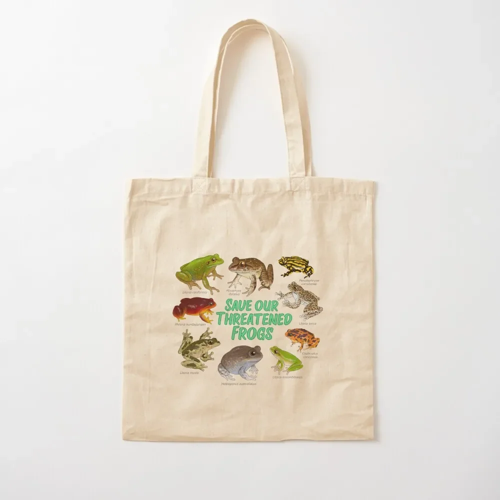 

Save Our Threatened Frogs Tote Bag canvas tote Cloth bag Bag