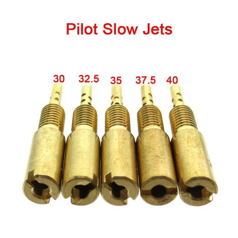 Motorcycle Carburetor Main Jet Kits Carburetor Pilot Slow Jet #30-32.5-35-37.5-40 For Mikuni Carb HS HSR VM28/486 Auto Parts NEW