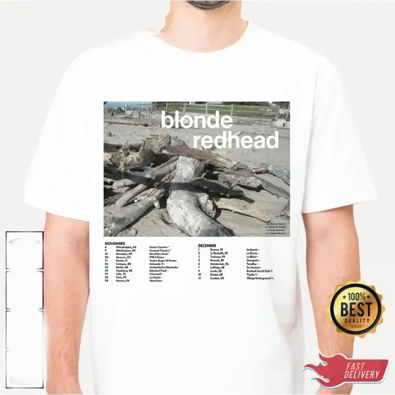 Vintage 2023 Blonde Redhead Tour T Shirt Size S 5Xl