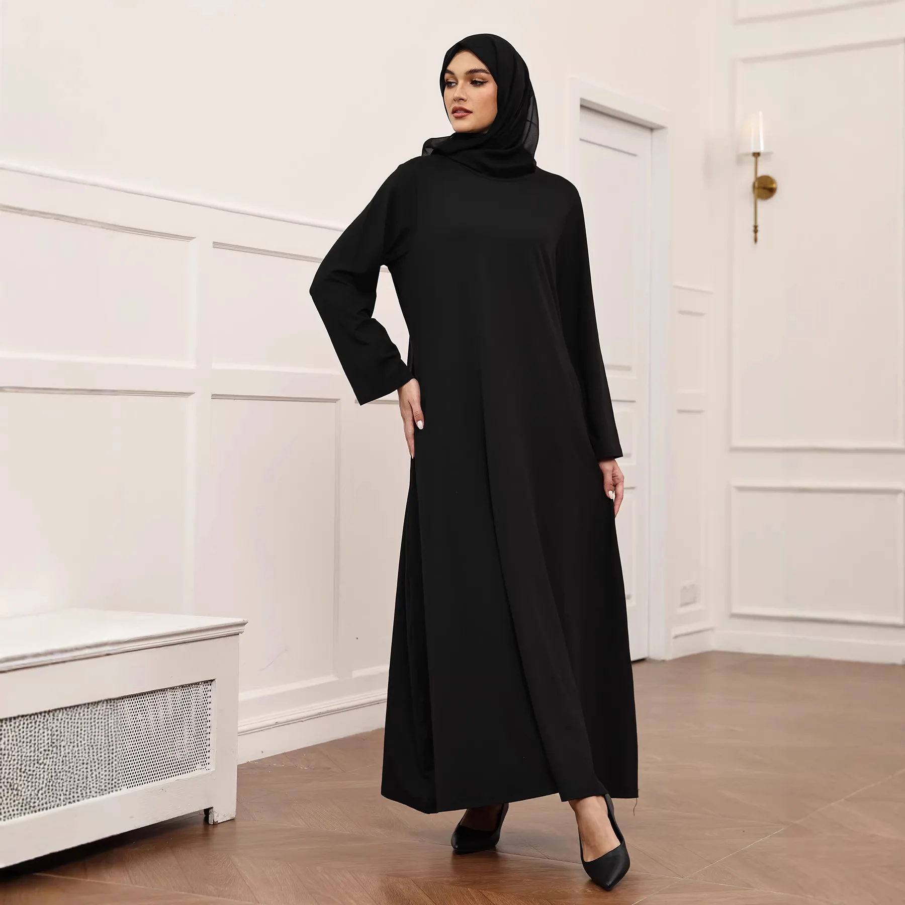 2026 eid djellaba muçulmano hijab vestido feminino preto abaya dubai kaftan árabe robe oração vestuário islam roupas tradicionais jalabiya