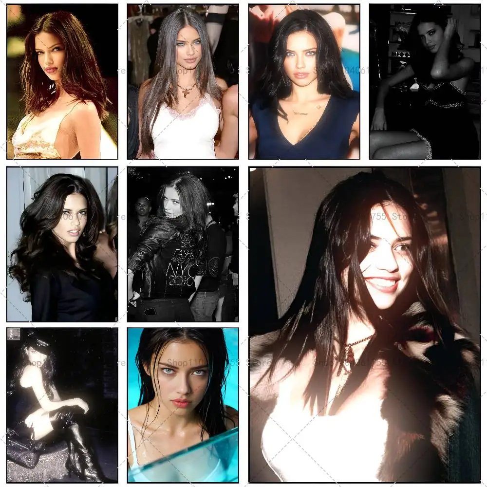 Supermodels Adriana Secret Lima Poster Self-adhesive Art Waterproof Paper Sticker Coffee House Bar Room Wall Decor
