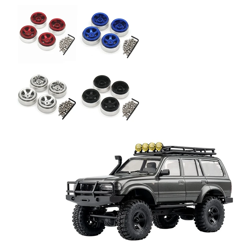 Metal Beadlock Wheel Rim Wheel Hub For 1/18 FMS EAZYRC Rochobby Toyota FJ Cruiser Patriot Katana RC Car Upgrade Parts