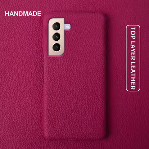 For funda Samsung S21 Case Luxury Genuine Leather Phone Cases for Galaxy S23 M52 S21Ultra S22 A54 A34 Fashion Cover Coque Etui