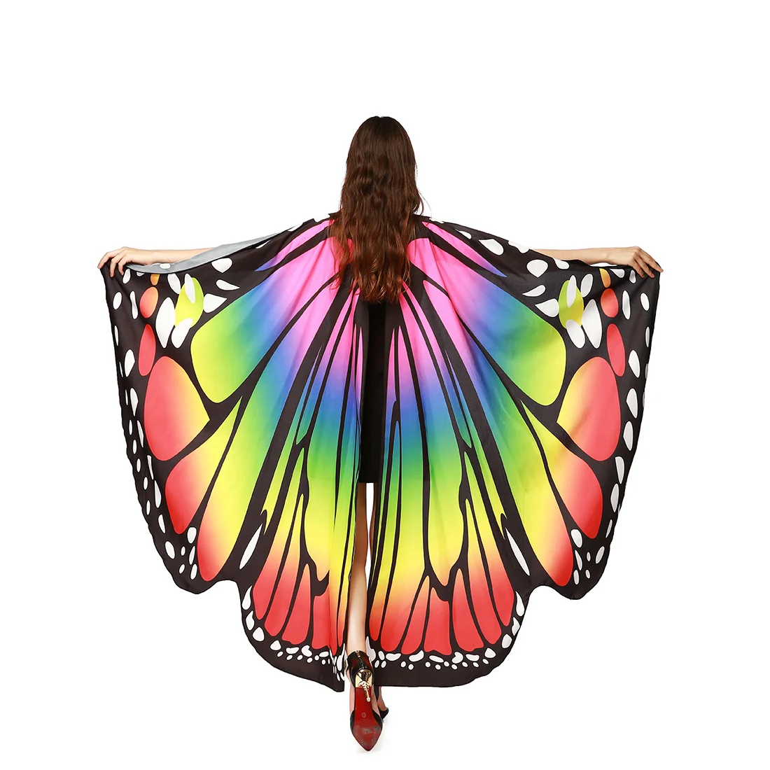 Halloween Butterfly Wings Costume para mulheres, Cosplay adulto, capa